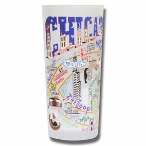 Catstudio chicago frosted pint glass